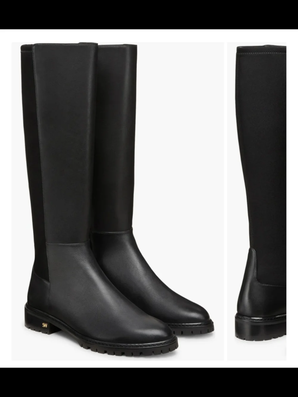 Classic Black Tall Leather Stuart Weitzman Knee Boot